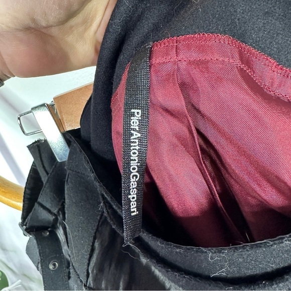 Piere Antonio Gaspari Red and Black Double Zip Skirt sz 12 - Picture 5 of 8